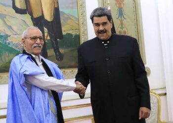 Nicolás Maduro y Presidente de la República Árabe Saharaui Democrática, Brahim Ghali. Foto @PresidencialVen