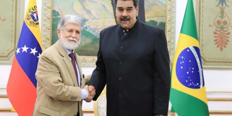 Maduro y Celso Amorim Foto @PresidencialVen