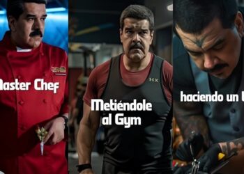 Maduro. IA. Foto collage.