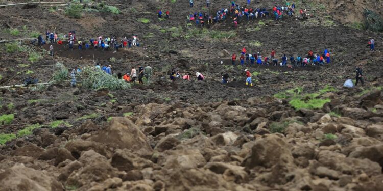 Alud en Ecuador. Foto agencias.