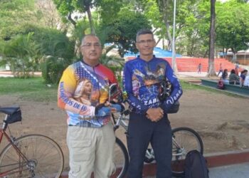 Ciclistas de Guárico. Foto Radio Fe y Alegría Noticias.