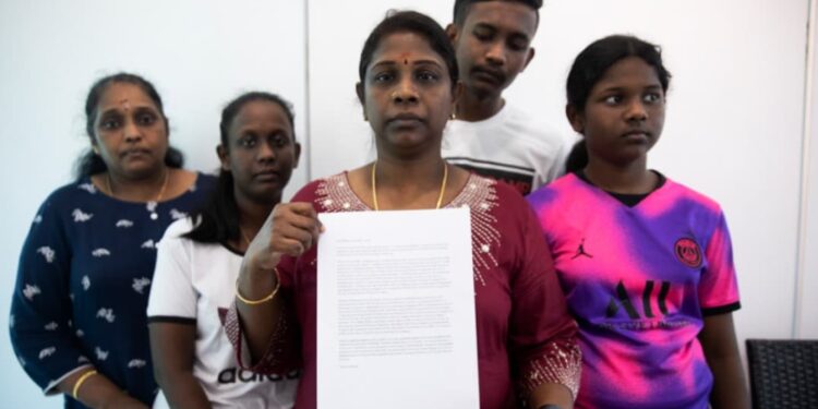 Familia de Tangaraju Suppiah. Singapur. Foto agencias.