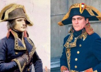 Joaquin Phoenix. Napoleón. Foto collage.