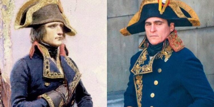 Joaquin Phoenix. Napoleón. Foto collage.