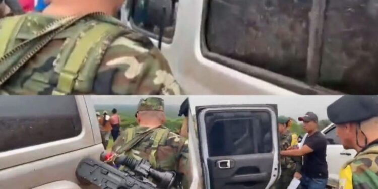 Lleva un fusil y se moviliza en una camioneta de alta gama - Foto Montaje Semana