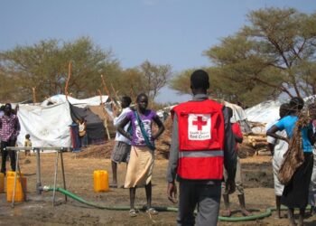 Sudán. Cruz Roja. Foto de archivo.