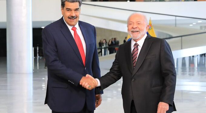 Nicolás Maduro y Lula da Silva. Foto @CancilleriaVE