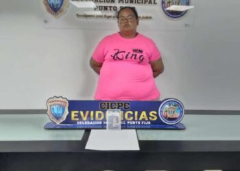 Detenida, falsa funcionaria del Cicpc. Foto cortesía
