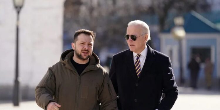 Joe Biden y Volodimir Zelensky. Foto agencias.