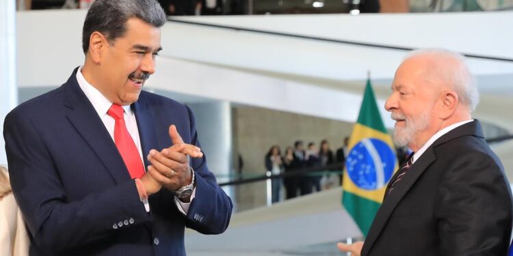Maduro y Lula. Foto @CancilleriaVE