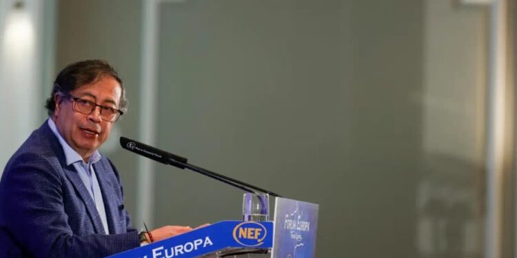 Presidente de Colombia, Gustavo Petro, Forum Eurpoa. Foto agencias.