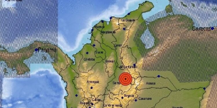 Sismo de magnitud 5,5 se registró en Colombia. Foto @sgcol