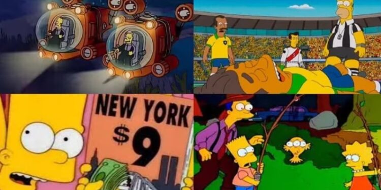 Las predicciones más inquietantes de Los Simpson. Foto collage.