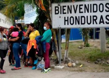 Migrantes en Honduras. Foto agencias.