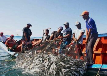 Pescadores. Foto de archivo.