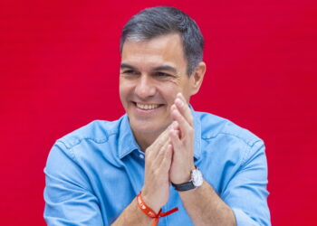 Madrid (Spain), 24/07/2023.- A handout photo released by the Spanish PSOE party shows Spanish Prime Minister Pedro Sanchez chairing the meeting of the party's federal executive committee at the PSOE headquarters in Madrid, Spain, 24 July 2023. Spain held its snap election on 23 July. (España) EFE/EPA/PSOE/ Eva Ercolanese HANDOUT HANDOUT EDITORIAL USE ONLY/NO SALES/ IMAGE TO BE USED ONLY IN RELATION TO THE STATED EVENT (MANDATORY CREDIT)