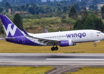 Wingo Boeing 737-700 aircraft Medellin Rionegro Airport in Colombia