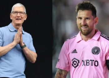 El CEO de Apple le agradeció a Lionel Messi por sus ganancias del último trimestre (Foto Tim Cook por: Justin Sullivan Foto Messi por: Héctor Vivas)