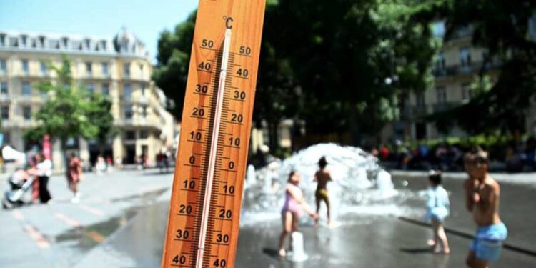 Ola de calor, sur de Francia. Foto agencias.