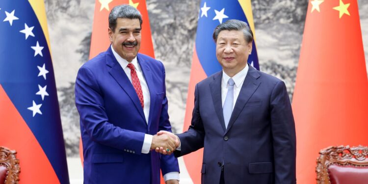Beijing (China), 13/09/2023.- Chinese President Xi Jinping (R) holds talks with his Venezuelan counterpart Nicolas Maduro, who is on a state visit to China, at the Great Hall of the People in Beijing, China, 13 September 2023. EFE/EPA/XINHUA / LIU BIN CHINA OUT / UK AND IRELAND OUT / MANDATORY CREDIT EDITORIAL USE ONLY