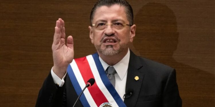 El presidente de Costa Rica, Rodrigo Chaves