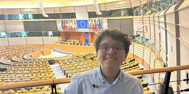 Francisco Vera, de 14 años, compartió su intervención en redes sociales. Foto Foto Instagram @franciscoactivista.