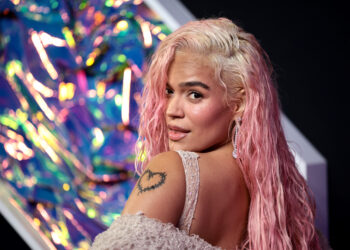 NEWARK, NEW JERSEY - SEPTEMBER 12: Karol G attends the 2023 MTV Video Music Awards at the at Prudential Center on September 12, 2023 in Newark, New Jersey. (Photo by Dimitrios Kambouris/Getty Images)