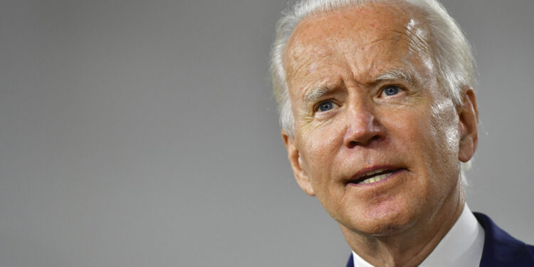 WILMINGTON, DE - JULY 28:  Presumptive Democratic presidential nominee former Vice President Joe Biden delivers a speech at the William Hicks Anderson Community Center, on July 28, 2020 in Wilmington, Delaware. Biden addressed the fourth component of his Build Back Better economic recovery plan for working families, how his plan will address systemic racism and advance racial economic equity in the United States.  (Photo by Mark Makela/Getty Images)