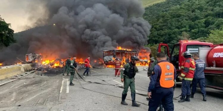 El accidente en la autopista Gran Mariscal de Ayacucho