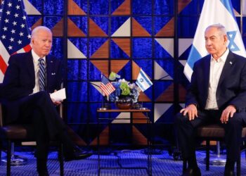 El presidente estadounidense, Joe Biden, y el primer ministro israelí, Benjamín Netanyahu