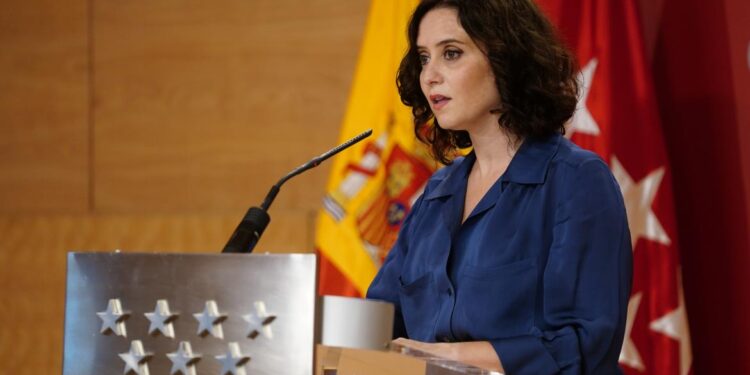 La presidenta de la Comunidad de Madrid, Isabel Díaz Ayuso