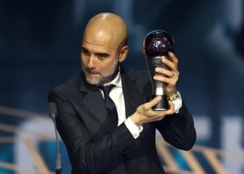Pep fue reconocido por la FIFA como el mentor de la primera Champions League en la historia del Manchester City (Foto: Reuters)
