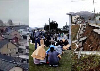 Impresionantes imágenes deja el terremoto de 7,6 en Japón. | Foto: X: @mysteryorigin - AFP