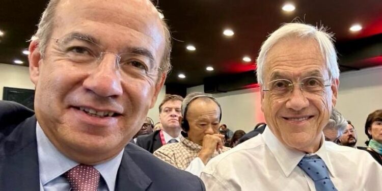 Felipe Calderón y Sebastián Piñera. Foto @FelipeCalderon