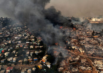 Incendios en Chile, Valparaiso. Foto agencias.