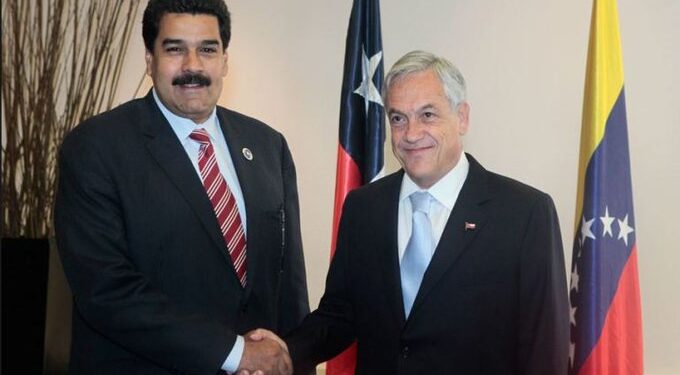 Nicolás Maduro y Sebastián Piñera. Foto @NicolasMaduro