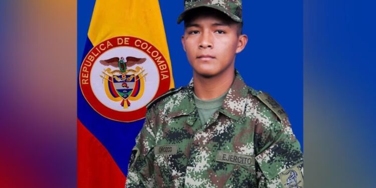 Soldado Alexander Orozco, acusado de asesinar a tres de sus compañeros en Putumayo. Foto Ejército