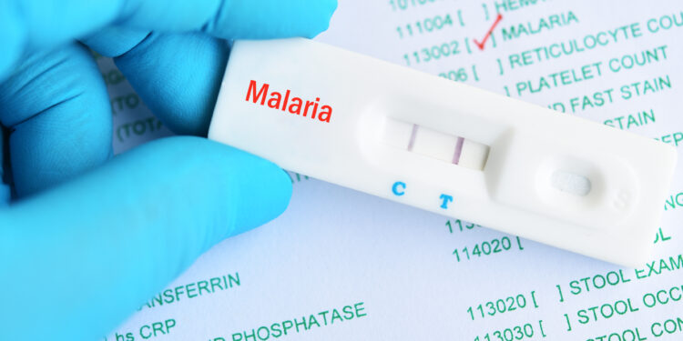 Malaria positive test result by using rapid test cassette