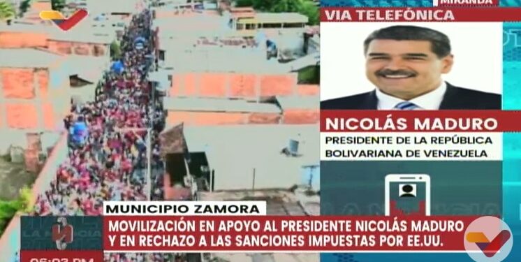 Maduro le habla a Guatire. Foto captura de video.