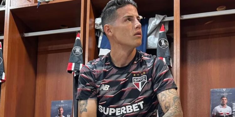 James Rodríguez. Foto Instagram @saopaulofc.