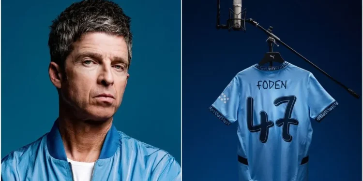 Manchester City presentó nuevas camisetas con la letra manuscrita de Noel Gallagher  Fuente Instagram Noel Gallagher  Manchester City