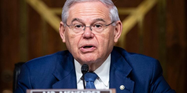 (FILES) US Senator Robert Menendez, chairman of the Senate Foreign Relations Committee, speaks during a hearing on "Review of the FY2023 State Department Budget Request," in Washington, DC, on April 26, 2022. Menendez, 69, of New Jersey, a Democrat and the powerful head of the Senate Foreign Relations Committee, has been indicted on corruption charges for a second time, the Justice Department announced on September 22, 2023. Menendez and his wife Nadine Menendez have been charged with "bribery offenses in connection with their corrupt relationship with three New Jersey businessmen," the federal prosecutor in New York said. (Photo by Al Drago / POOL / AFP)