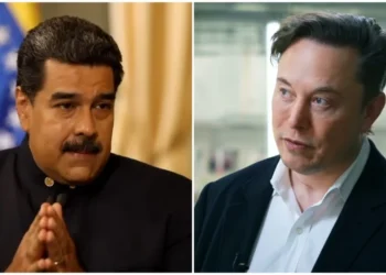 Nicolás Maduro, Elon Musk. Collage.