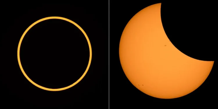 El próximo 2 de octubre un eclipse anular de Sol podrá verse en América del Sur - Fotos NASA