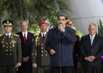 Nicolás Maduro presidente de Venezuela tras participar en la cumbre de los BRICS en Rusia en Maiquetía (Venezuela). El 26 de octubre 2024.
Prensa Miraflores (EFE)