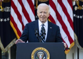 Washington (United States), 07/11/2024.- US President Joe Biden delivers remarks on the results of the 2024 presidential election during an address to the nation in the Rose Garden of the White House in Washington, DC, USA, 07 November 2024. President Biden stated he accepts the choice the country made, after Republican presidential candidate Donald J. Trump was declared the winner of the 2024 US presidential election over Democratic presidential candidate US Vice President Kamala Harris. (Elecciones) EFE/EPA/GRAEME SLOAN