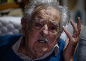 Uruguay's former President (2010-2015) Jose Mujica gestures as he gives an AFP interview at his house in Montevideo on November 28, 2024. - He is perhaps the most famous Uruguayan in the world, but that doesn't faze him. I'm not a phenomenon; I'm an ordinary guy with some eccentricities (...) a freak, the 89-year-old former president told AFP, with a thousand battles and a brand new victory: that of his running mate Yamandú Orsi in Sunday's presidential elections, which allowed the left to return to power in this country of 3.4 million inhabitants. (Photo by Eitan ABRAMOVICH / AFP)