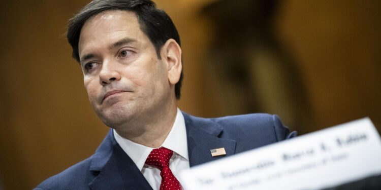 Washington (United States), 15/01/2025.- US Republican Senator from Florida, Marco Rubio, President-elect Donald Trump's nominee for Secretary of State, attends his confirmation hearing with the Senate Foreign Relations Committee at the US Capitol in Washington, DC, USA, 15 January 2025. Senator Rubio is expected to be confirmed on a bipartisan vote, and will likely be one of the first Cabinet nominees confirmed by Senate Republicans for the incoming Trump Administration. EFE/EPA/GRAEME SLOAN