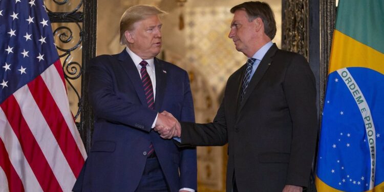 03/03/2023 Donald Trump y Jair Bolsonaro.
POLITICA NORTEAMÉRICA SUDAMÉRICA ESTADOS UNIDOS BRASIL INTERNACIONAL
ALLEN EYESTONE / ZUMA PRESS / CONTACTOPHOTO