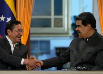 Luis Arce y Nicolás Maduro.